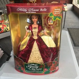Vintage Mattel Disney Beauty & The Beast The Enchanted Christmas Barbie 1997